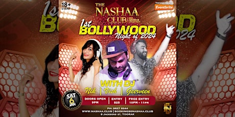 Saturday Bollywood Night at The Nashaa Club primary image