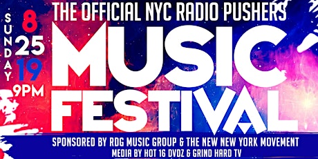 The NYC Radio Pushers Music Festival. Sunday August 25th 2019 At The Delancey In NYC. Hosted By Power 105's Honey German (Music Coordinator) & DJ Sussone.  Co Hosted By David L From Apeco/Ihearmedia & RDG Music Group/Sony/The Orchard. primary image