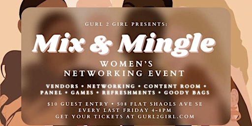 Imagem principal de Mix & Mingle Women’s Networking Event | Guest Ticket
