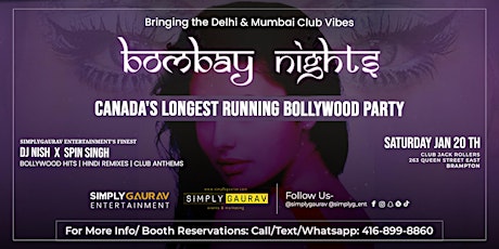 BOMBAY NIGHTS | Longest Running Bollywood Party primary image