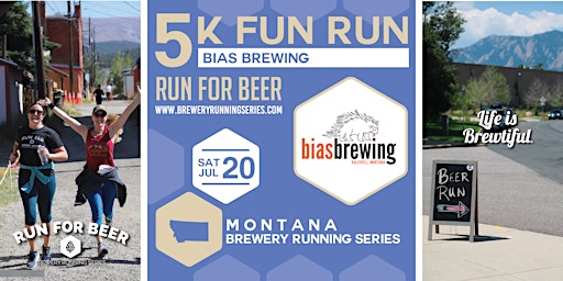 Hauptbild für 5k Beer Run x Bias Brewing | 2024 Montana Brewery Running Series