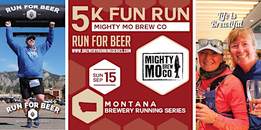 Immagine principale di 5k Beer Run x Mighty Mo Brewing Co.| 2024 Montana Brewery Running Series 