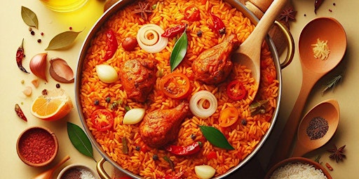 Image principale de Cooking with Baaba: Personalized Virtual Jollof Rice Class | 2-3 hours