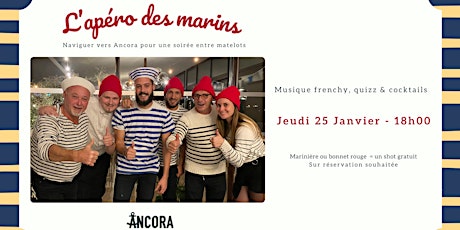 Primaire afbeelding van L'apéro des Marins : Venez dîner dans une ambiance marine hors du commun !