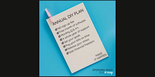 Primaire afbeelding van ANNUAL DIY PLAN - with Spending Made Easy - commencing July 2024