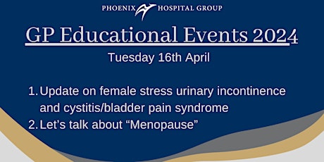 GP Educational Event - Urology and Gynaecology evening