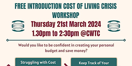 Free Cost of Living Crisis Workshop 21st March 2024 primary image