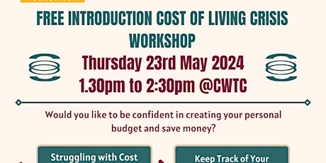 Free Online Cost of Living Crisis Workshop  23rd May 2024