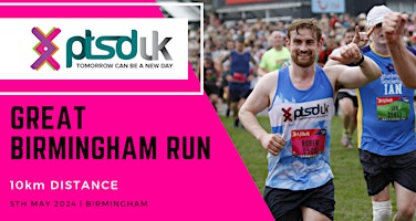 Imagen principal de 2024 Great Birmingham 10km Run to support PTSD UK