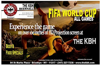 World Cup at the KBH primary image