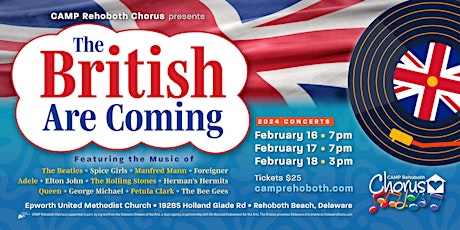 CAMP Rehoboth Chorus - The British Are Coming! primary image