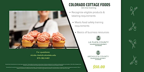 CSU Extension Colorado Cottage Foods Training (ON-LINE)