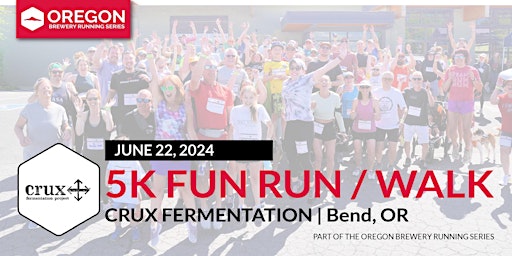 Imagem principal do evento 5k Beer Run x Crux Fermentation Project | 2024 OR Brewery Running Series