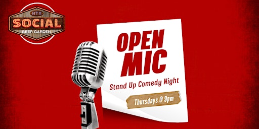 Imagen principal de Open Mic Comedy at Social Beer Garden HTX | Houston TX