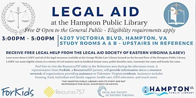 Legal Aid at the Hampton Public Library primary image