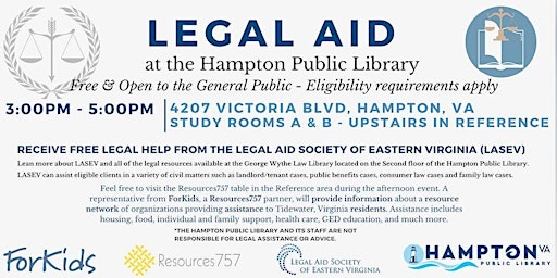 Legal Aid at the Hampton Public Library  primärbild