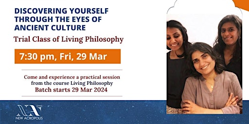 Free Trial Class, Living Philosophy at Indiranagar, Bangalore primary image