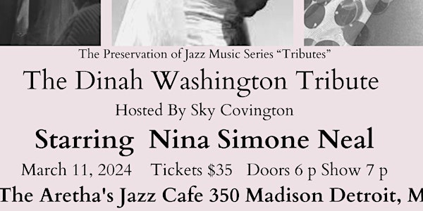 The Dinah Washington Tribute  ft. Nina Simone Neal at Aretha's Jazz Cafe