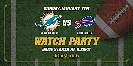 Miami Dolphins vs Buffalo Bills Watch Party At JohnMartin's primary image