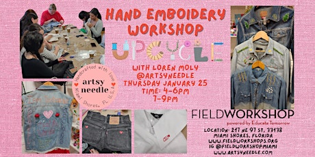 Upcycled Hand Embroidery Workshop (Adults only) primary image