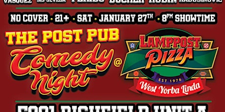 Hauptbild für Comedy Night at The Post Pub NOT SOLD OUT SEATS STILL AVAILABLE