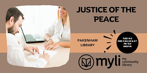 Imagem principal do evento Justice of the Peace @ Pakenham Library