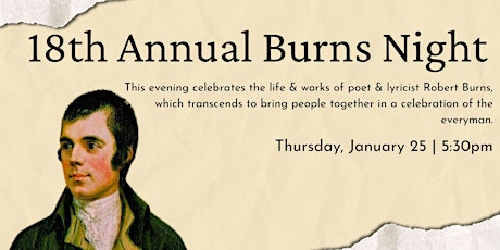 Immagine principale di 18th Annual Burns Night 