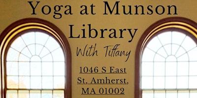 Primaire afbeelding van Indoor Yoga at Munson Library with Tiffany!!!