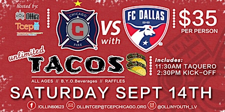 Imagen principal de Taquero at Chicago Fire Soccer Fundraiser!