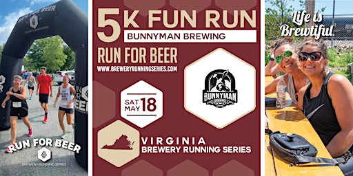 Hauptbild für 5k Beer Run x Bunnyman Brewing | 2024 Virginia Brewery Running Series