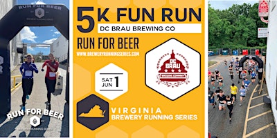 Imagem principal do evento 5k Beer Run x DC Brau Brewing | 2024 Virginia Brewery Running Series