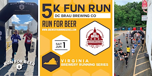 Hauptbild für 5k Beer Run x DC Brau Brewing | 2024 Virginia Brewery Running Series