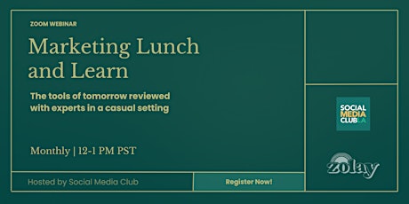 Imagen principal de Marketing Tools of Tomorrow | Lunch & Learn Series