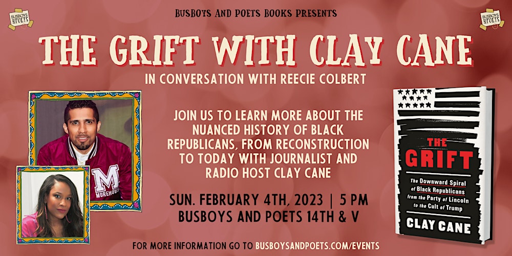 THE GRIFT with Clay Cane  A Busboys and Poets Books Presentation