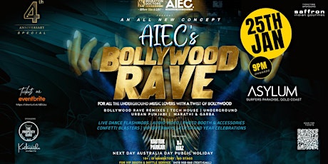 AIEC’s BOLLYWOOD RAVE | Gold Coast's Best Bollywood Event primary image