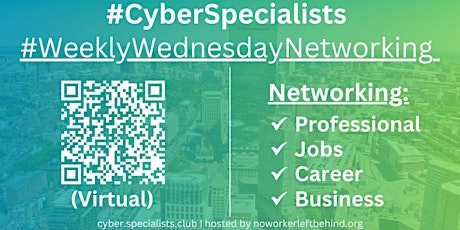 #CyberSpecialists Virtual Job/Career/Professional Networking #Boston #BOS