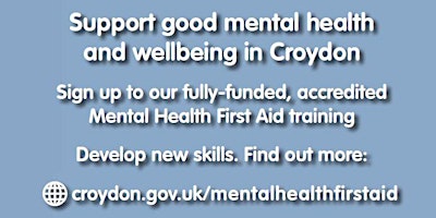 Hauptbild für Croydon Community Mental Health First Aid Training 2024