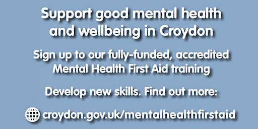 Immagine principale di Croydon Community Mental Health First Aid Training 2024 