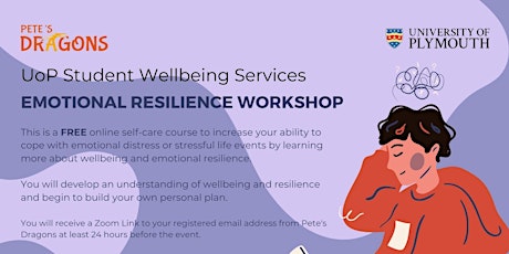 UoP Student Wellbeing Services Emotional Resilience Workshop