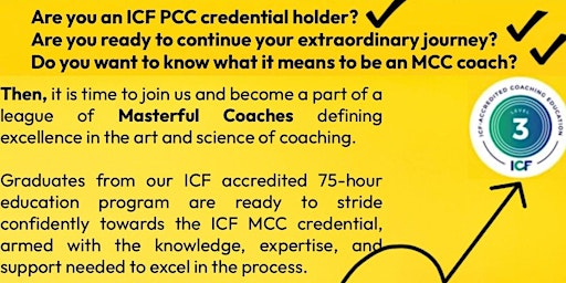 Coach training towards mastery - ICF Level 3 accredited course primary image