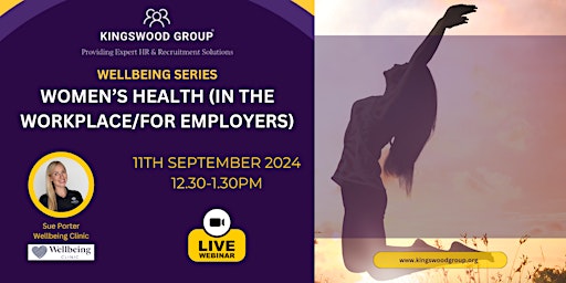 Wellbeing Series - Women’s health (in the workplace/for employers) primary image