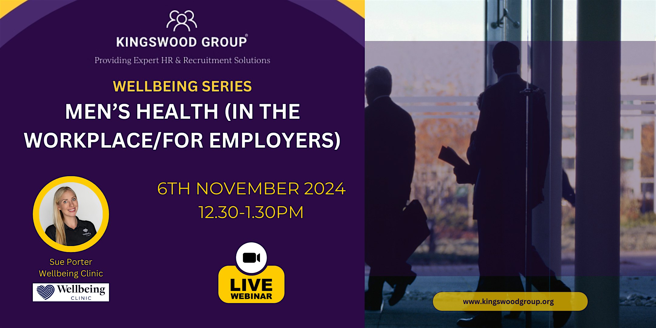Wellbeing Series – Men’s health (in the workplace/for employers)