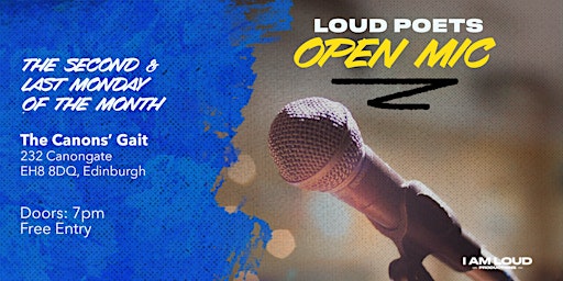 Imagem principal do evento Loud Poets Open Mic || At the Canons' Gait
