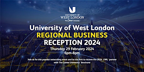 Imagen principal de The University of West London Regional Business Reception 2024