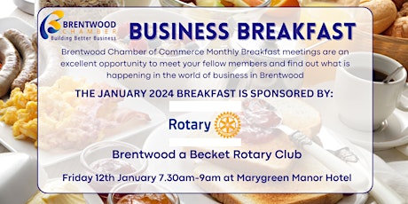 Imagen principal de January 2024 Brentwood Chamber of Commerce Business Breakfast