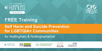 Hauptbild für Wave 4: LGBTQIA+ Self Harm & Suicide Prevention (Nottingham/shire)
