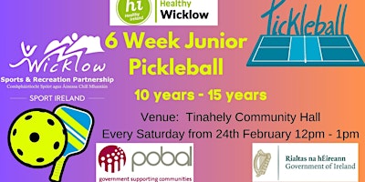 FREE Junior Pickleball Sessions (10 – 15 years) on Saturdays