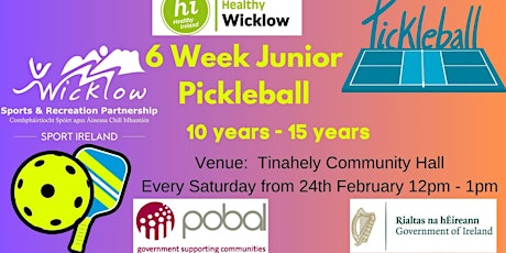 FREE Junior Pickleball Sessions (10 - 15 years) on Saturdays primary image
