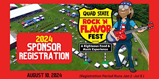 Immagine principale di Quad State Rock 'N Flavor Fest 2024 - SPONSOR REGISTRATION 
