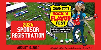 Imagem principal de Quad State Rock 'N Flavor Fest 2024 - SPONSOR REGISTRATION